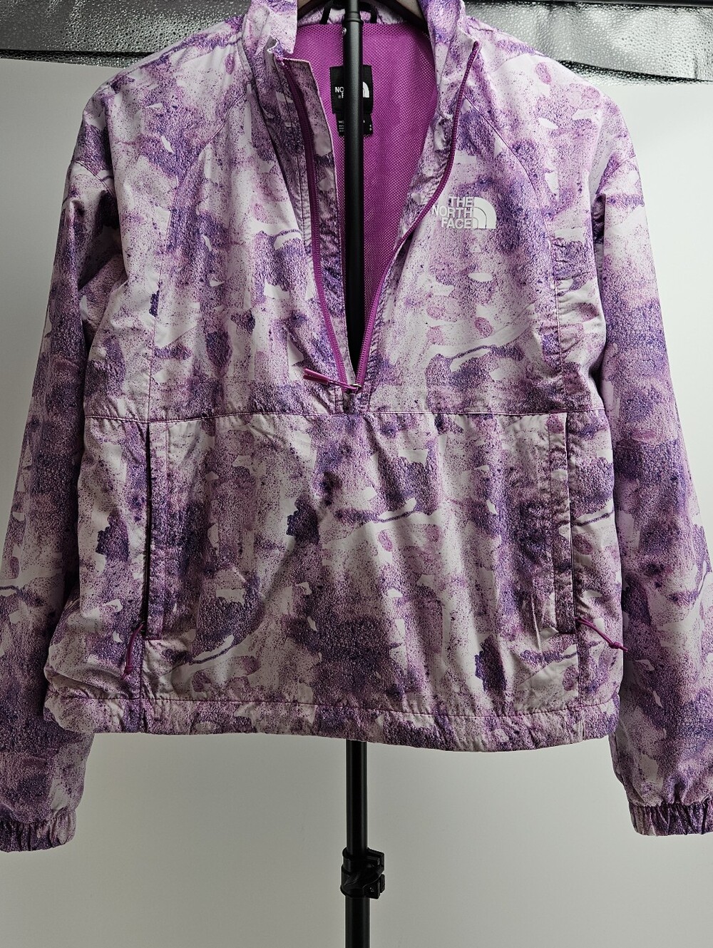 The North Face Hydrenaline Purple Abstract Print Windbreaker Y2K